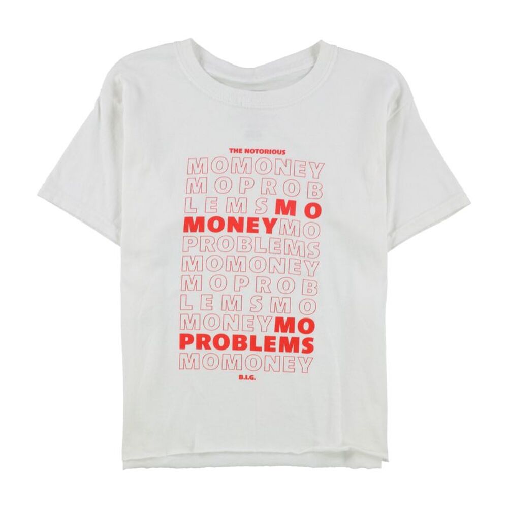 Merch Traffic Womens Mo-Money Graphic T-Shirt, White, XS, DM